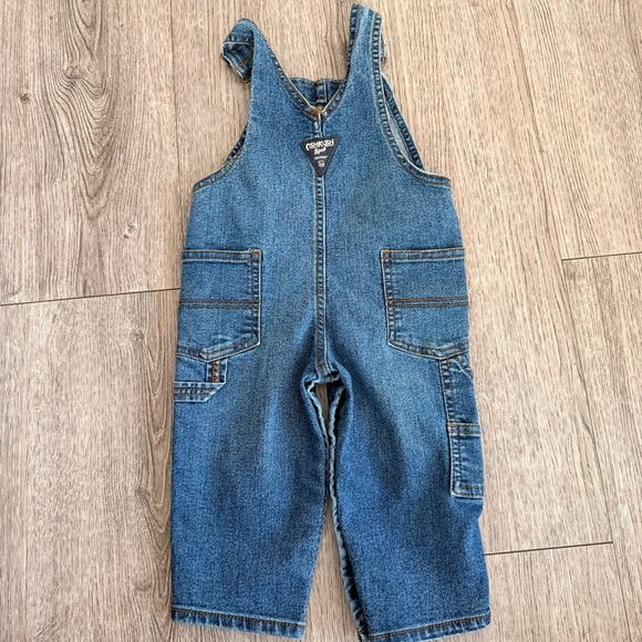 OshKosh B'gosh kids Blue Denim Overalls size 12M - Picture 6 of 9